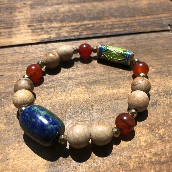 Azurite and Lapis Bracelet Set - Picture 6 of 6